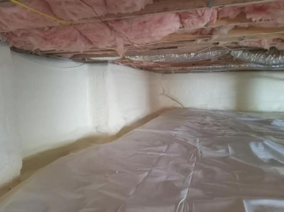 Crawl space encapsulation with closed-cell spray foam for Attic Insulation in Hillsborough